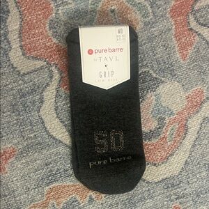 Pure Barre Charcoal Grip Socks